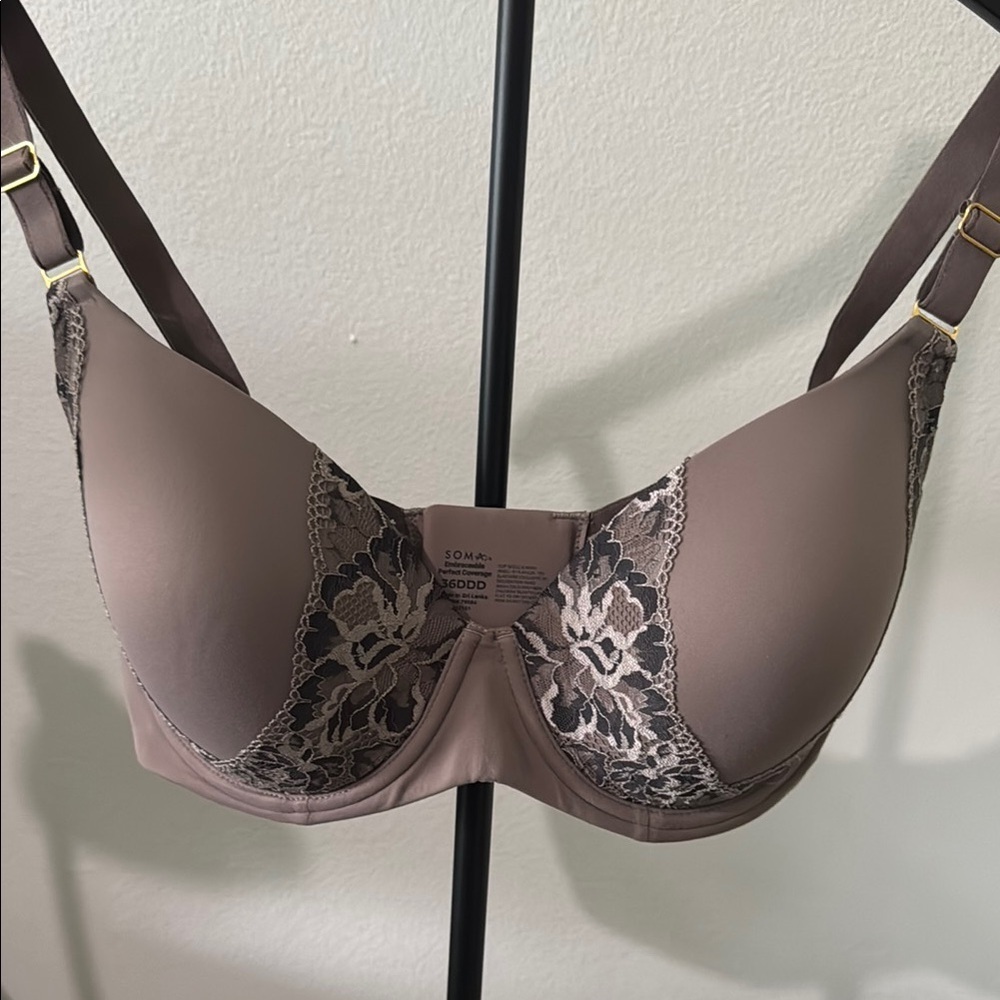 Soma Brown Lace Underwire Bra